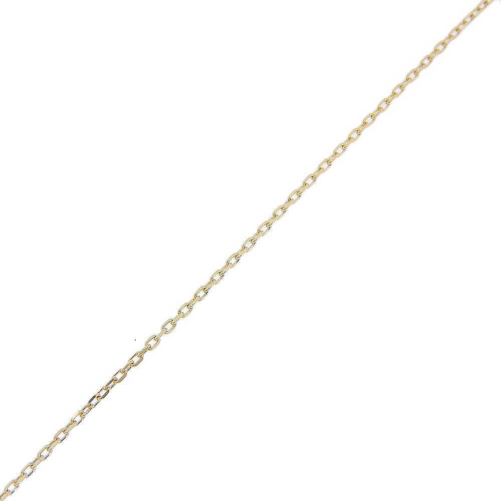 4℃ Heart Necklace K10 Yellow Gold/diamond Heart 1.4g Women Used