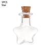 5Pcs Cork Stopper Small Empty Glass Bottle Tiny Glass Jars With Cork Decorative Wish Glass Jars Wedding Holiday Mini Containers