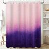 Elegant Purple Lavender Bathroom Curtain Set Modern Floral Shower Curtain Liner Waterproof Home Decor