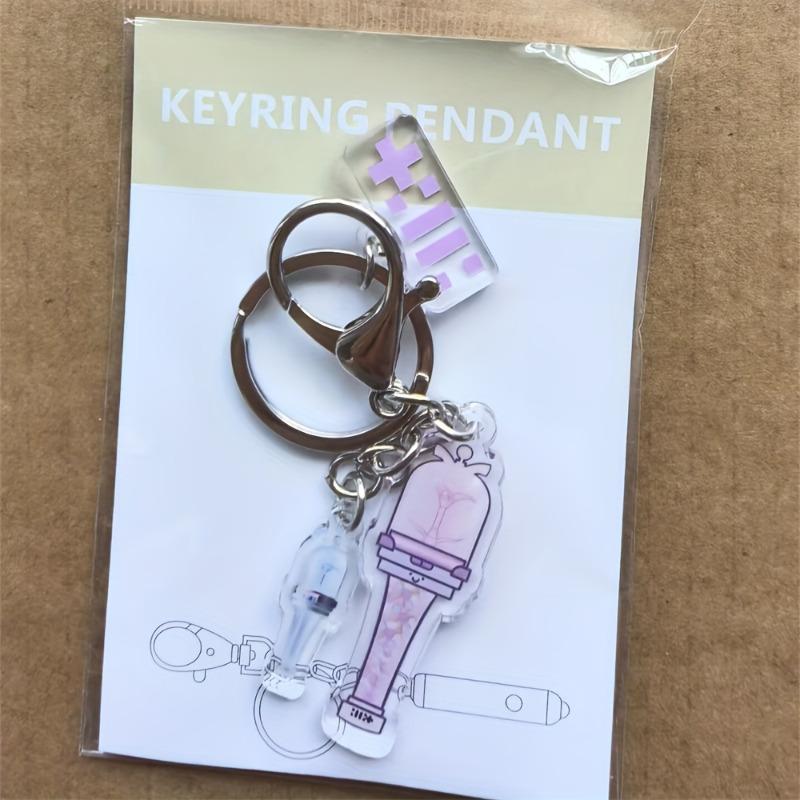 2D Flat Cartoon Acrylic Keychain & Pendant - Kpop Merch Collectible Accessory for Bags, Keys & Backpacks