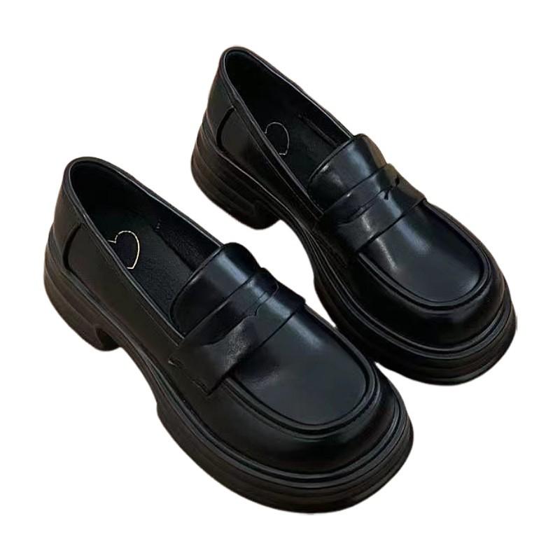 Retro schwarze Plateau Mary Jane kleine Lederschuhe Damen 2025 Frühling und Sommer neue japanische JK vielseitige College-Stil Einzelschuhe