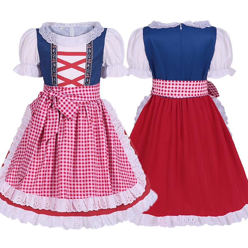 

Children s Halloween Oktoberfest Bavarian Dress Costume - Vintage Pink 150
