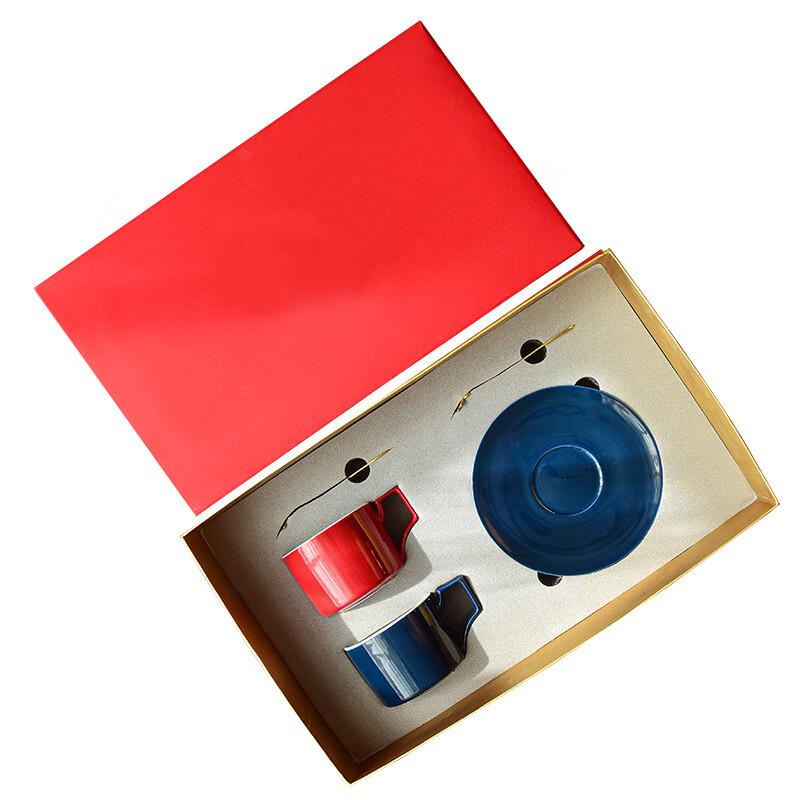Couple Coffee Cup & Saucer Set with Spoon