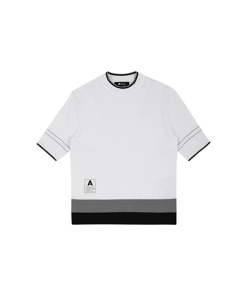 AVEN Field Round Knit White