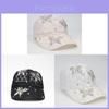 Butterfly Embroidered Baseball Cap With Breathable Mesh For Outdoor Sun Protection
