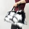 Neue Herbst-/Winter-Plüsch-Tragetasche - Modische Damen-Handtasche aus Kunstpelz