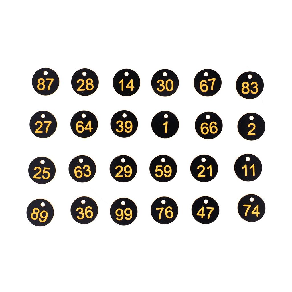 100Pcs Round Number Tag Beehive Sign Marker Labels with Hole Farm Beekeeping Accessory