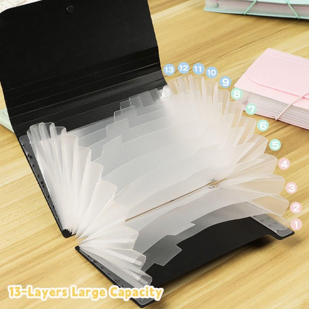 Vertical A6 Bill Storage Booklet Strap Design A6 File Folder  Receipt Collection