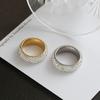 European and American Street Style Full Diamond Ring, Niche Design, Hip-Hop Fashion, Unique Single Finger Ring, Hand Jewelry