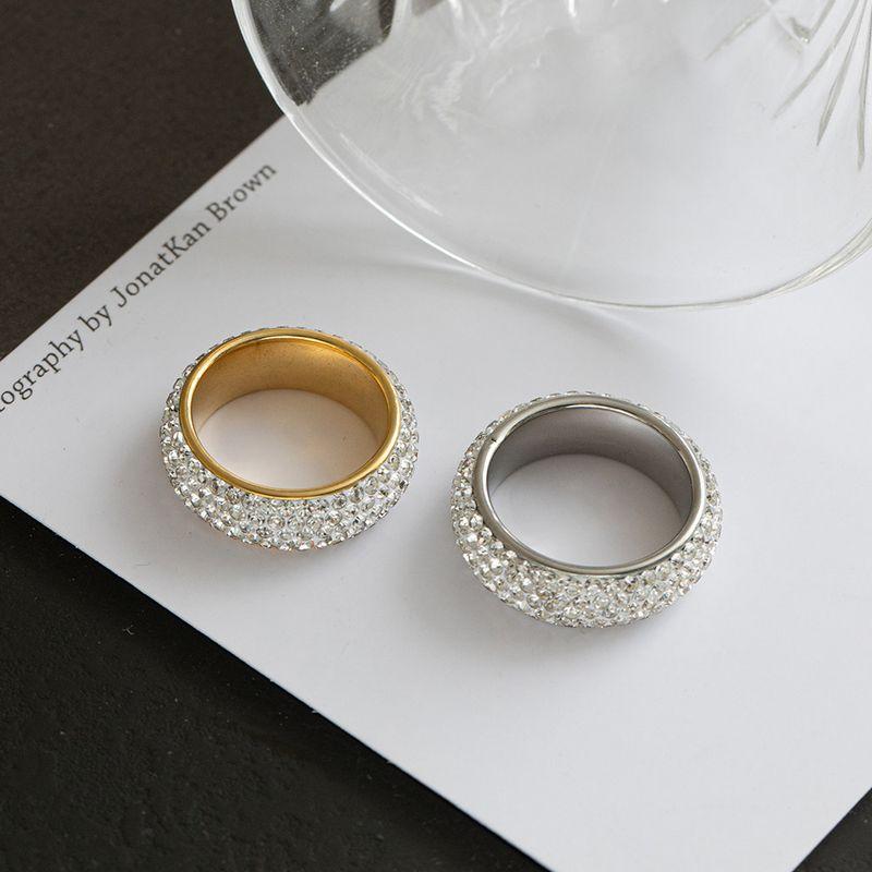 European and American Street Style Full Diamond Ring, Niche Design, Hip-Hop Fashion, Unique Single Finger Ring, Hand Jewelry