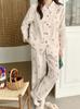 1011 New Cotton Double-layer Yarn Cute and Sweet Pajamas Cartoon Long-sleeved Trousers Soft Skin-friendly Loungewear Set