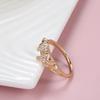 Rose Gold Color Butterfly Rings For Women Micro Wax Inlay Natural Zircon Ring Fashion Daily Fine Jewelry  New