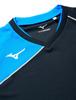 Mizuno Volleyball Apparel, Long Sleeve Game Shirt, Moisture-Wicking, Quick-Drying, Unisex, V2MA8021, 92, Black x Diva Blue, Size S