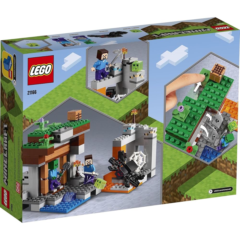 LEGO Minecraft Cave Exploration Set 21166 Building Blocks Educational Toy for Kids Ages 7 and Up