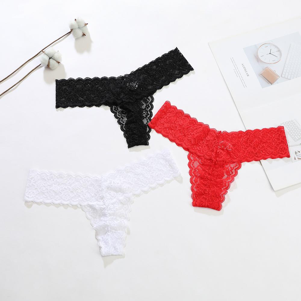 Sexy Women's Lace Panties Underwear Seamless Transparent Thongs Low Waist G-String 161