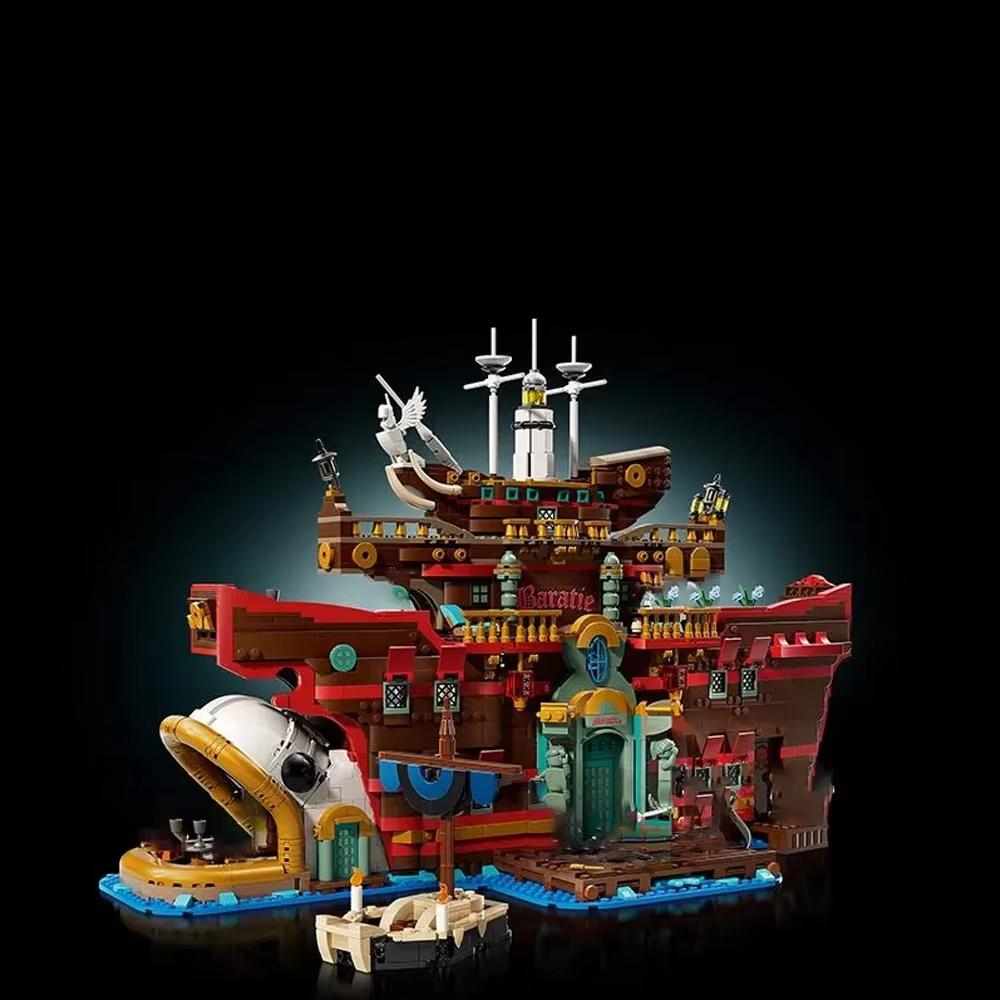 New Style Floating Restaurant Model In Hong Kong, Building Blocks, Bricks, Craft Toys, Children'S Birthday Gifts, Adult Holiday
