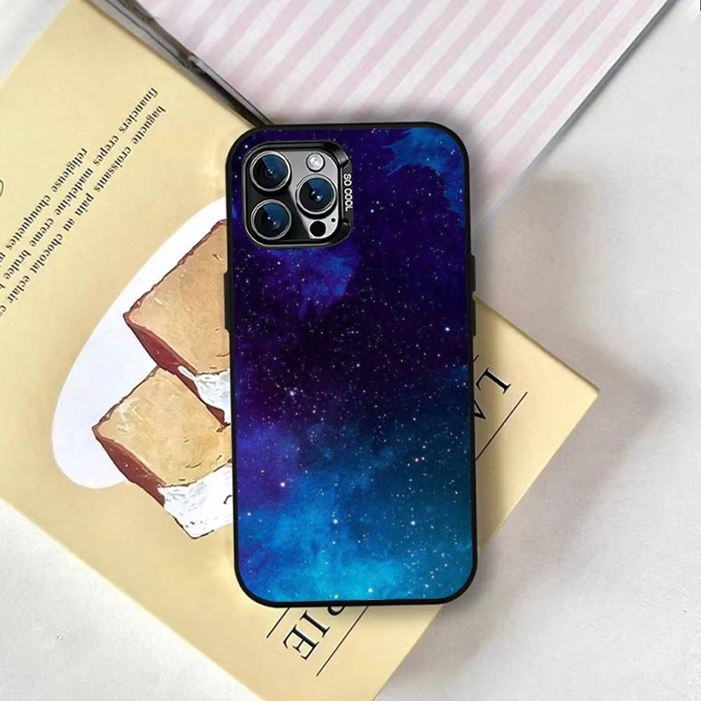 Milky Star Phone Case For iPhone 17,16,15,14,13,12,11 Plus,Pro Max,XS,Colored Silver Plated Inside Cover