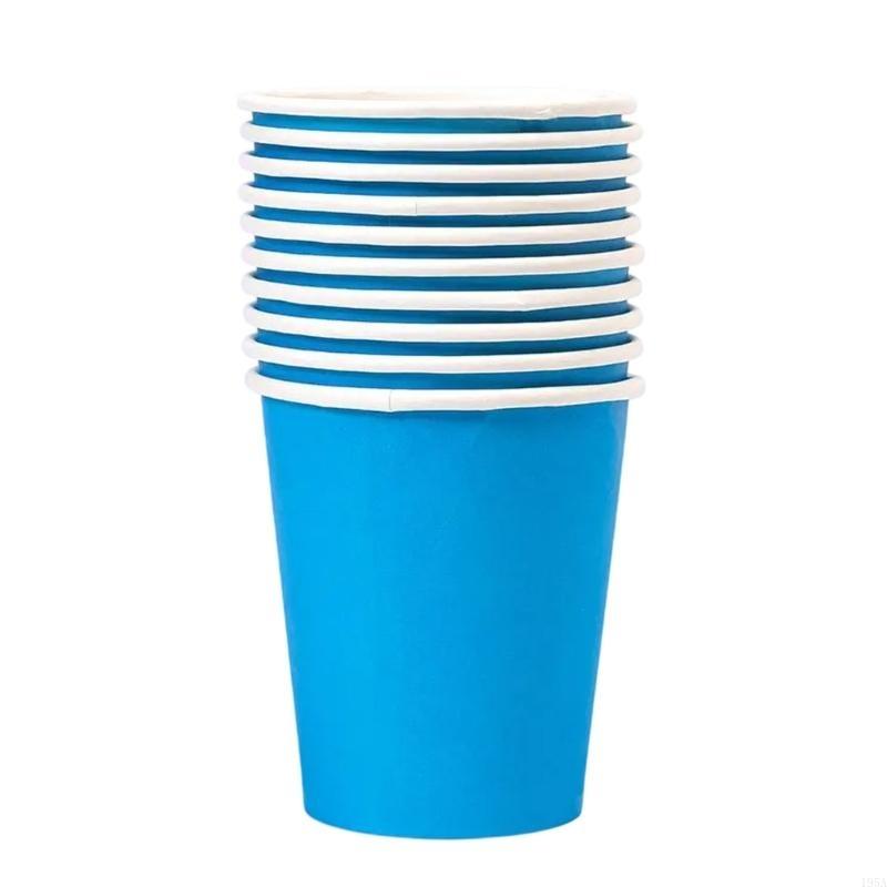 Pack Of 10 Disposable Single Wall Cups Hand Painted Drinking Cup Use Friendly Coffee Cups Durable And Leak Proof Design