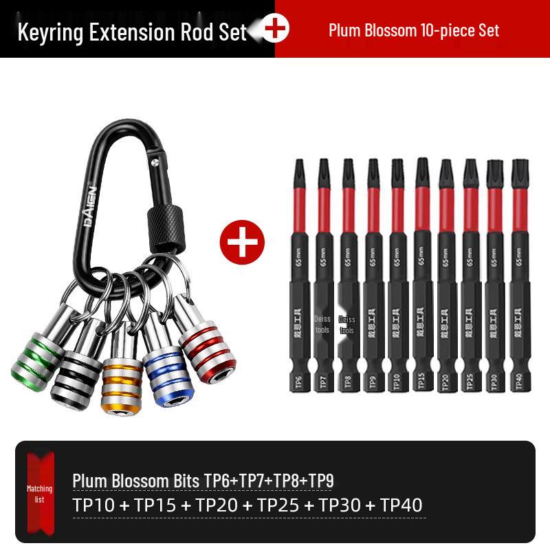 Daten Bit Aufbewahrung Schlüsselanhänger Sechskant Schaft Verlängerungshülse Adapter Werkzeugsatz