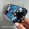 Case for Samsung Galaxy A21s Anime Black Cat Starry Cloud Print Phone Cover Acrylic Hard Back Shell With Flexible TPU Edge