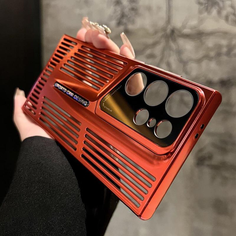 Luxus-Wärmeableitendes Case für Samsung Galaxy S25 S24 Ultra S23 Plus S22 Atmungsaktive Kühlung Titan Stoßfester Bumper Cover