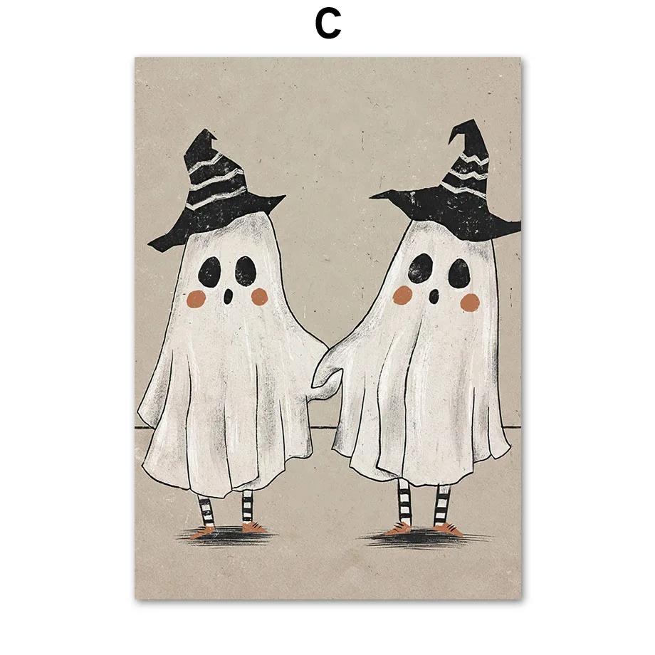 

Скандинавский Розовый Хэллоуин Ведьма Готический Призрачный Скелет Настенная Живопись Холст Плакаты и Печать Настенная Картина Для Декора Гостиной 21x30cm No Framed