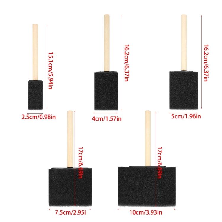Foam Sponge Brushes Set Painting Brush For Painting Crafting And Home Improvement Tasks Furniture Renovation Use Tool