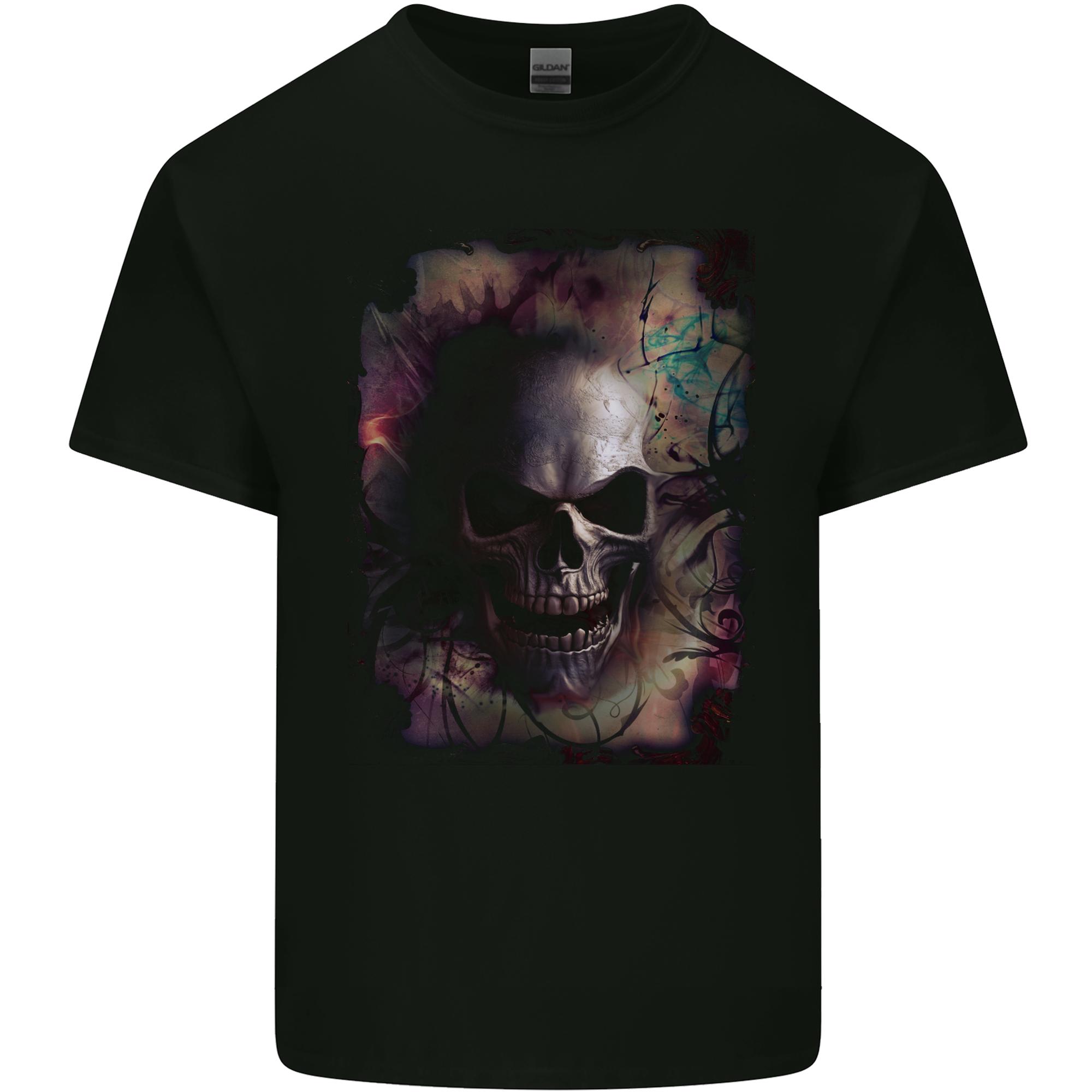 Artistic Skull Gothic Goth Unisexs Light Cotton TShirt S
