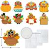 54 Pcs Turkey Cutouts Thanksgiving Cut-Outs Fall Decor for Bulletin Board Classroom Party