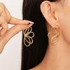 New Boho Hollow Butterfly Drop Earrings for Ladies Gold Metal Wrap Butterflies Wings Shape Women's Unusual Earrings