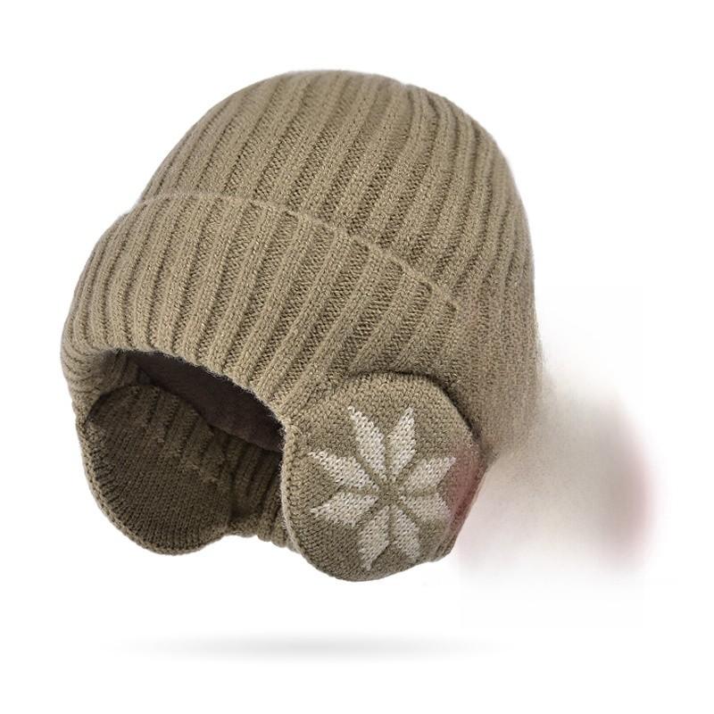 Knitted Winter Hat For Men And Women With Lining And Windproof Ear Coverage