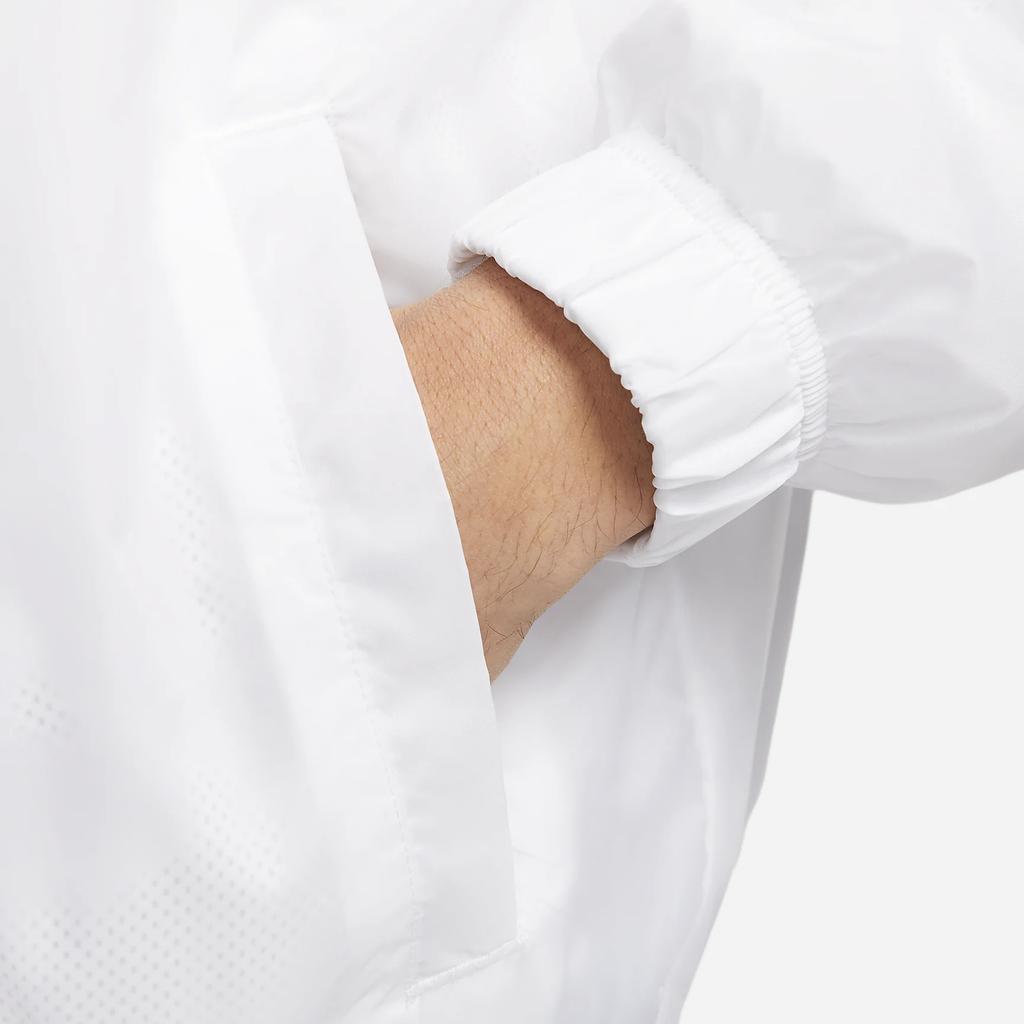 Nike Solid Color Stand Collar Half-Zip Casual Long Sleeve Jacket Men Jackets White DQ4911-100