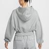 Nike Sportswear Logo Casual Comfortable Short Hoodie Women Hoodies Dark-Gray Black FV7778-063