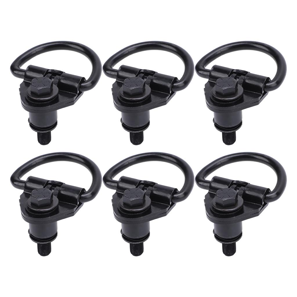 6Pcs Car Cargo D Hooks Steel Black Rustproof Coating BK21V550A74AD for Ford Transit 150 250 350 2015 To 2024 Cargo Van