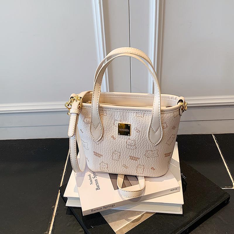 Premium Sense Niche Bag Women's New Trendy Fashion Versatile Bucket Bag Hand Carry Shoulder Messenger Bag