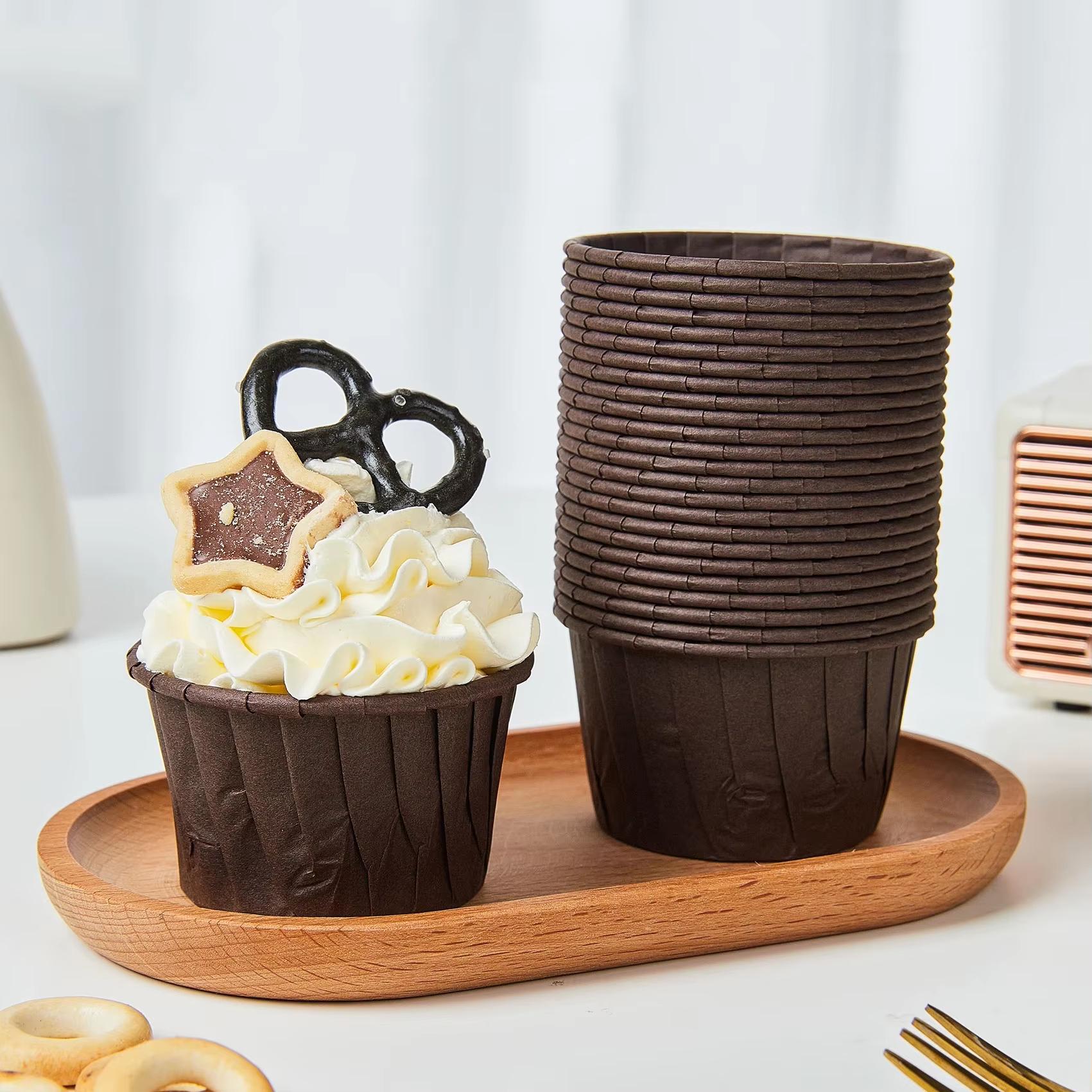

100/300pcs Cupcake Cases Muffin Souffle Cake Baking Cups Paper Muffins Mould Decorating Cases for Weddings Birthdays Christmas 100pcs белый