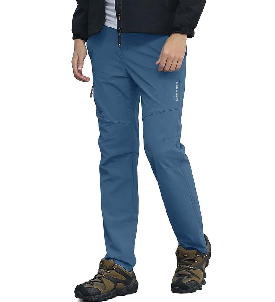 TACVASEN Casual Golf Solid for and Size 2XL Men's Pants, Color, Quick-Drying, Multi-Purpose, Fishing, Work, Hiking, Mountaineering, Blue-Gray,