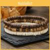 Handmade Coconut Shell Beaded Wristbands With Geometric Style For Unisex Daily Wear And Events