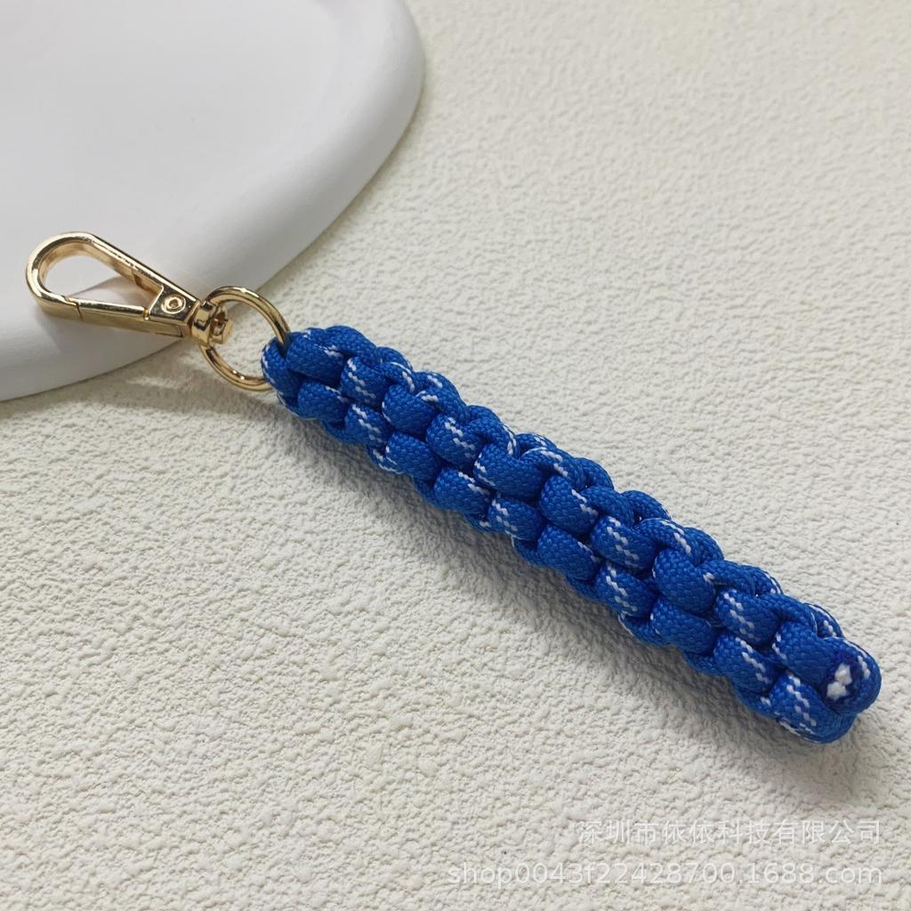 Miu family bag hanging cross-border explosive pure hand-woven pendant colorful fashionable unique shape braided rope car keychain