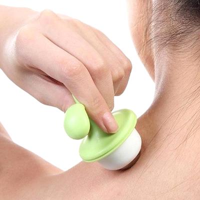 Massageador de gelo linfático cervical, planta fofa em vaso, bola de rolo, ferramenta mágica calmante para os olhos, decoração de mesa, massageador relaxante portátil