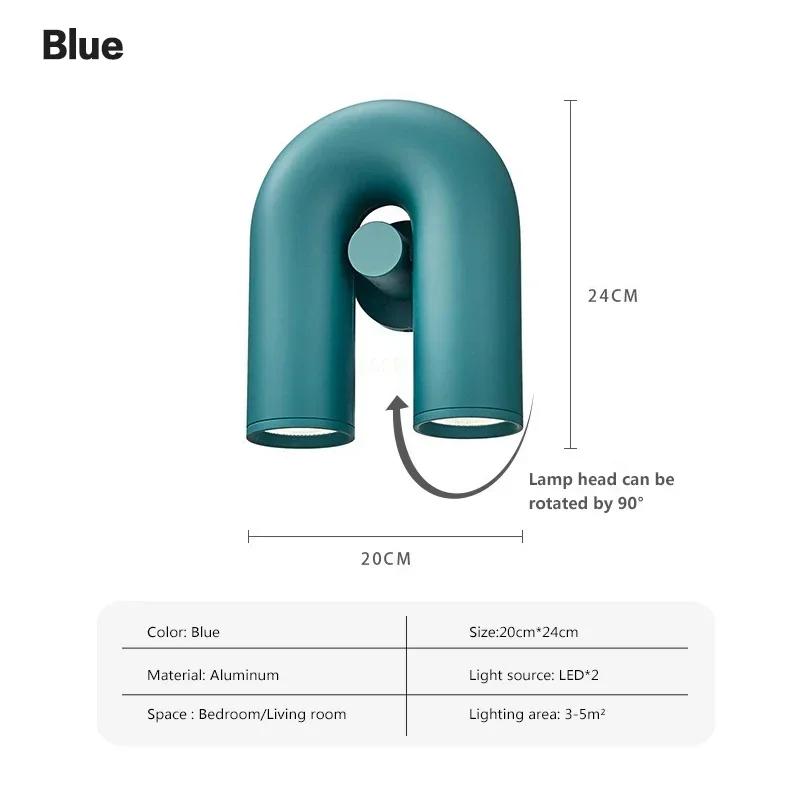 

Современный светодиодный настенный светильник U-образной формы, художественные лампы для спальни, гостиной, коридора, ТВ-фона, домашнего интерьера, простого декора Warm white