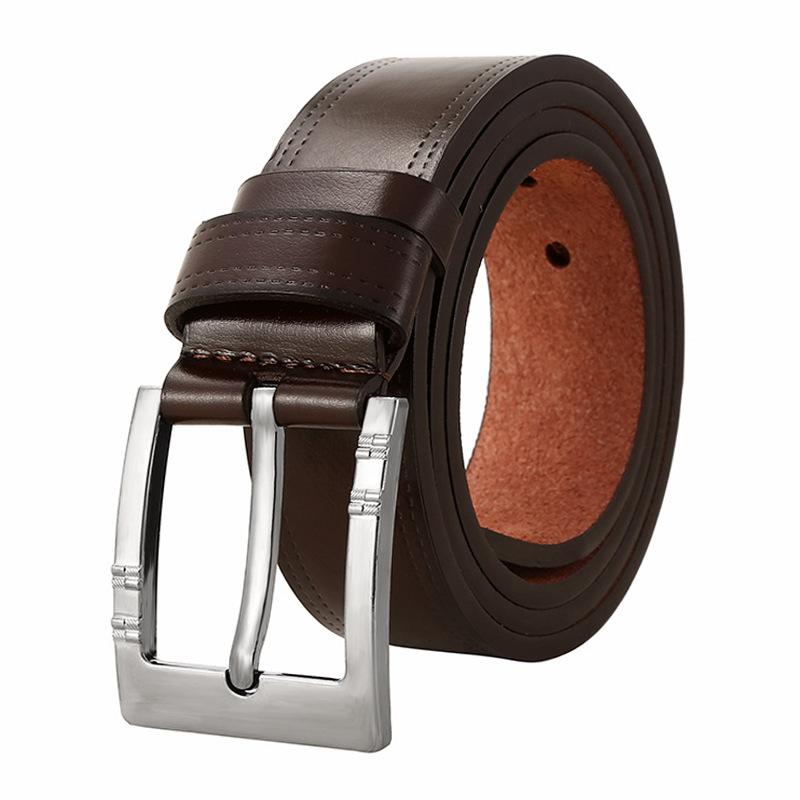 

Мужской ремень из искусственной кожи с тиснением из микрофибры с пряжкой-булавкой, средний зеленый, для джинсов, повседневный ремень для брюк 120cm кофейный