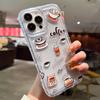 Multicolor Casual Coffee TPU Anti-Fall Clear Phone Case For iPhone 16 15 14 11 12 13 Pro Max Mini 7 8 Plus X XR XS SE 2020 Cover