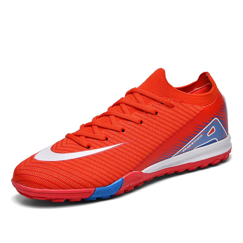 Hochwertige Herren-Fußballschuhe Gesellschaft Nicht-Rutschfeste Kunstrasen-Fußballschuhe für Damen TF/FG Trainings-Fußballplatz-Stiefel Chuteira Campo