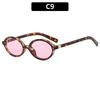 Sexy Small Oval Leopard Sunglasses Women Lovely Ins No Makeup Plain Glasses Frame Men Eyewear Cute Decorative Computer Glasses