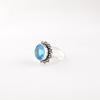 Swiss Blue Topaz Gemstone 925 Sterling Silver Jewelry Handcrafted Ring For Women RR-7-8