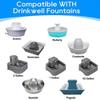 Ceramic Pet Fountain Filter Replacement Pet Water Fountain Replacement Filters Set for Ceramic Stainless Steel Fountains Carbon