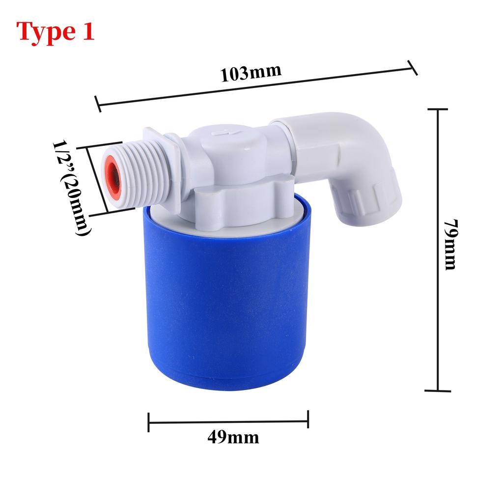 Wassertank Schwimmer 1/2" Außengewinde Durchgangs-Wasserstandventil Automatisches Schwimmerventil Turm Schwimmer Kugelventil Tankventil 1 Stück