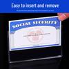 Waterproof PVC Protector Sleeve for Social Security, Driver's License, Student, Medical, or Business Cards