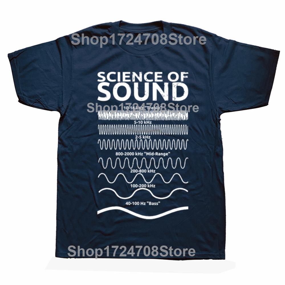 Men T Shirt Science of Sound Engineer Washed T Shirts Kawaii Audio Engineer Musician Summer Tee Shirt Streetwear Tops Gift